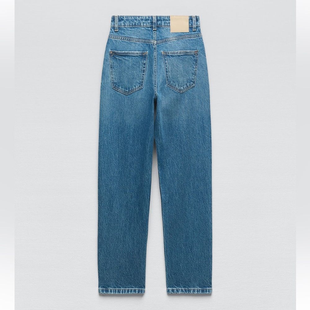 ZARA NEW WOMAN SS23 LIGHT-BLUE Z1975 MOM FIT HIGH-WAIST JEANS 7223/023/163/15 - Picture 4 of 5